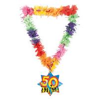 Hawaii Lei Tinsel Happy 50th