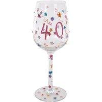Happy Birthday 40th Wine Glass