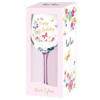 Happy Birthday Lovely Wine Glass