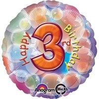 Happy 3rd Birthday Foil Balloon