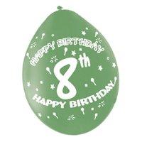 Happy 8th Birthday Pack Of 10 Ba...