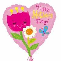 Happy Mothers Day Flower Foil Balloon