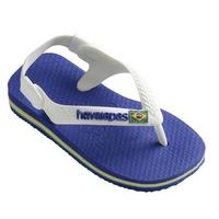 havaianas baby brazil logo flip flops marine blue