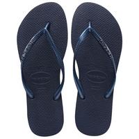 havaianas slim womens flip flops navy blue