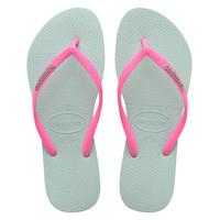 Havaianas Slim Logo Womens Flip-Flops - Mentha Green