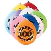 happy 100th birthday airfill balloons