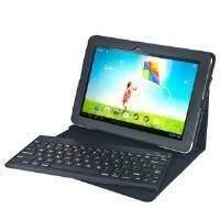 Hannspree Faux Leather Tablet Case (black) With Bluetooth Keyboard For 10.1 Inch Hannspad Tablets