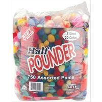 half pounder assorted pom poms 245948