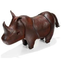 handmade leather rhino small