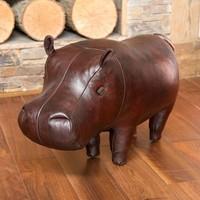 Handmade Leather Hippo - Medium