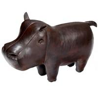 handmade leather hippo small