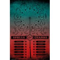 harry potter spells and charms maxi poster