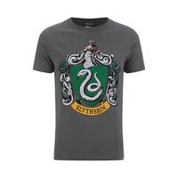 Harry Potter Men\'s Slytherin Shield T-Shirt - Grey - XXL