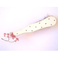 hand painted red polka dot brush