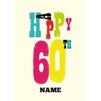 happy 60th personalised birthday card