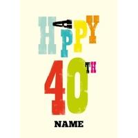 happy 40th personalised birthday card