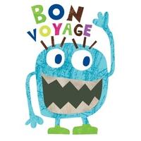 happy goodbyes monster bon voyage card