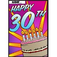 happy 30th personalised birthday card