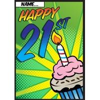 happy 21st personalised birthday card