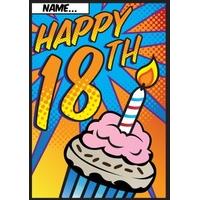 happy 18th personalised birthday card