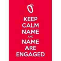 happy engagement keep calm engagement card