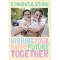 Happy Future | Photo Engagement Card