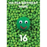 ha pea 16th sixteenth birthday card