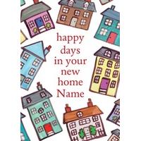 happy houses personalised new home card