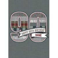 Happy 90th Birthday | Personalised Birthday Card