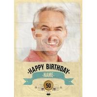 Happy 50th Birthday Photo Upload Card