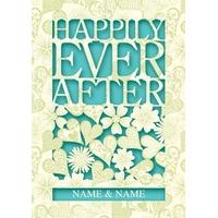 happily ever after personalised wedding card