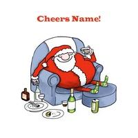 happy santa funny christmas card