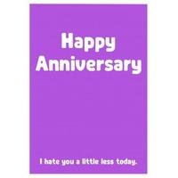 hate you a little less anniversary card wb1079