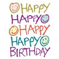 Happy Happy Happy Happy Birthday | Birthday Card | LL1122