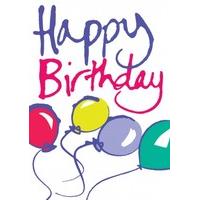 happy birthday balloons birthday card ll1124