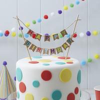 Happy Birthday Kraft Cake Bunting
