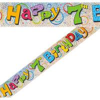 Happy 7th Birthday Foil Banner