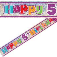 Happy 5th Birthday Foil Banner