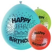Happy Birthday Printed Latex Party Balloons