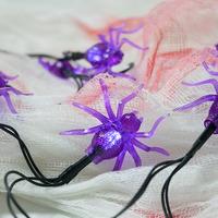 Halloween Novelty LED Spider Light Garland