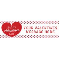 Happy Valentine\'s Day Personalised Banner