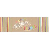 happy birthday kraft personalised banner