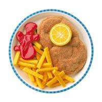 Haba Schnitzel with French fries