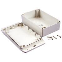 hammond 1555h2f42gy ip67 pc enclosure with flanged lid l grey 180 