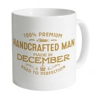handcrafted man made in december mug