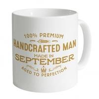 handcrafted man made in september mug