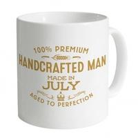 handcrafted man made in july mug