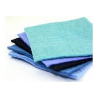 habico extra thick wool felt blue assortment