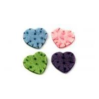 Habico Beaded Heart Handmade Felt Embellishments Pastel Assortment