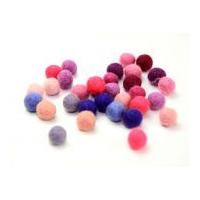 Habico Felt Ball Embellishments 10mm Pink/Purple
